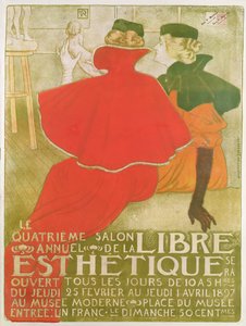 「第4回無料エステティックサロン」のポスター広告、1897年